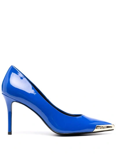 Versace Jeans Couture Metal-tipped Stiletto Pumps In Blau | ModeSens
