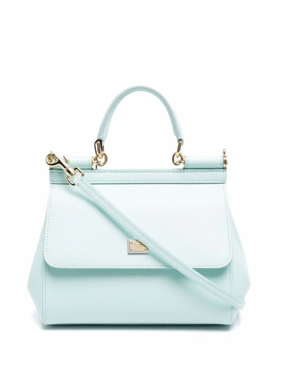 Shop Dolce & Gabbana Mini Sicily Top-handle Bag In Blau