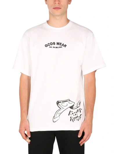 Shop Gcds Looney Tunes Print T-shirt In Bianco