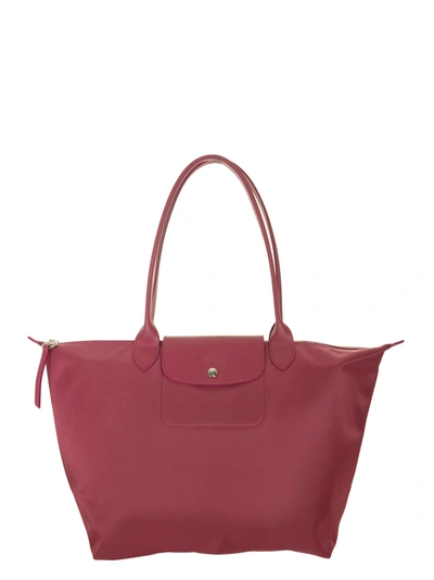 LONGCHAMP Le Pliage Neo Shoulder Tote Bag Raspberry Large-NEW