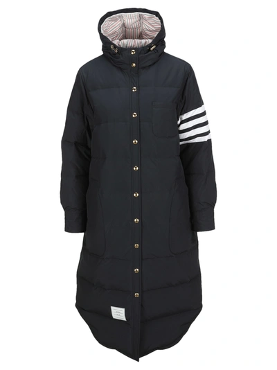 Shop Thom Browne 4-bar Stripe Padded Coat In Navy