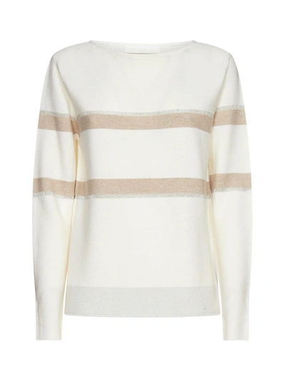 Fabiana Filippi Sweater In Cream/beige | ModeSens