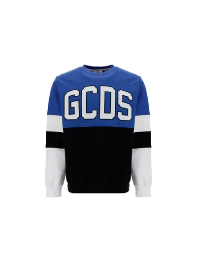 Shop Gcds Ultralogo Hockey Crewneck In Blue