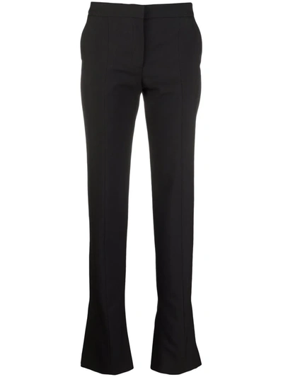 Shop Alexander Mcqueen Dart-detail Flared Trousers In Black