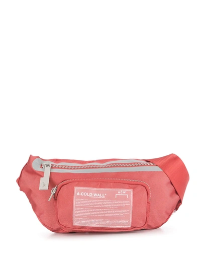Shop A-cold-wall* Logo Patch Belt Bag In Rot
