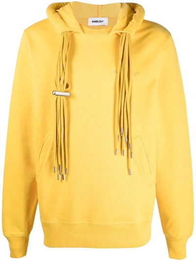 Ambush Multicord-drawstring Organic Cotton Hoodie In Gelb