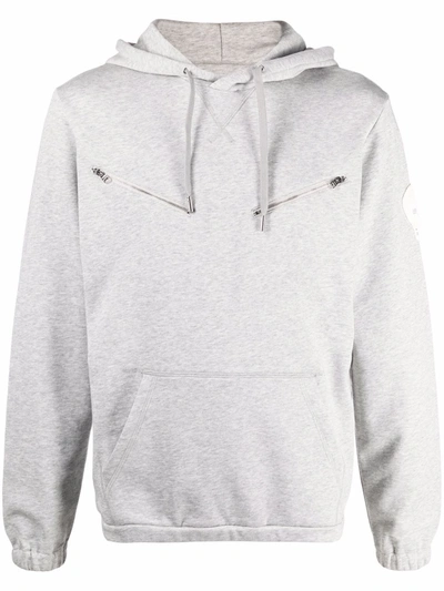 Alexander Mcqueen Sweatshirt With Embroidered Skull In Grau