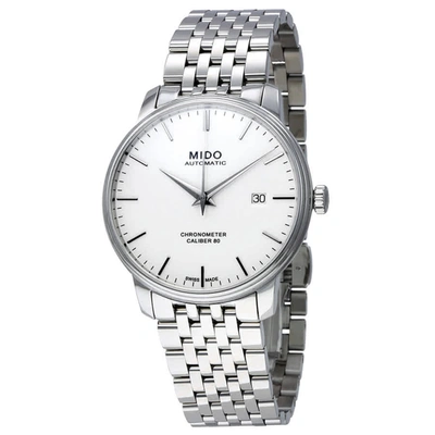 Shop Mido Baroncelli Iii Automatic Mens Watch M027.408.11.011.00 In Silver Tone,white