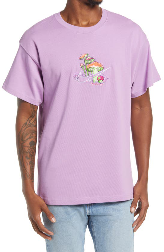 Nike Sportswear Max90 Mushroom Embroidered T-shirt In Violet Shock ...