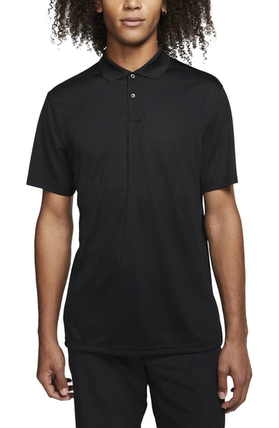 Shop Nike Golf Victory Dri-fit Short Sleeve Polo In Black/ White