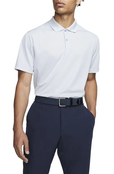 Shop Nike Golf Victory Dri-fit Short Sleeve Polo In Sky Grey/ White