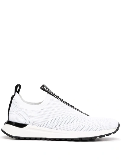 Shop Michael Michael Kors Bodie Slip-on Sneakers In White