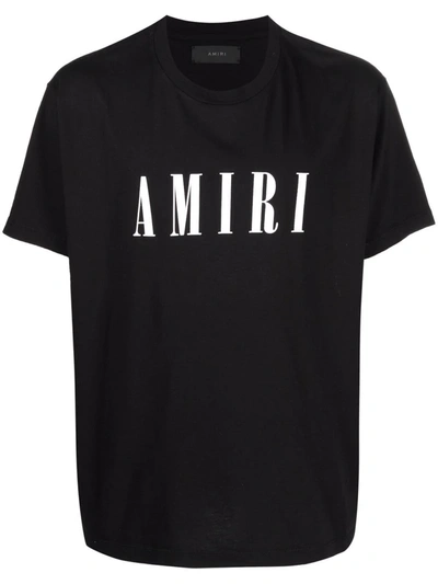 Shop Amiri Logo-print Short-sleeved T-shirt In Black