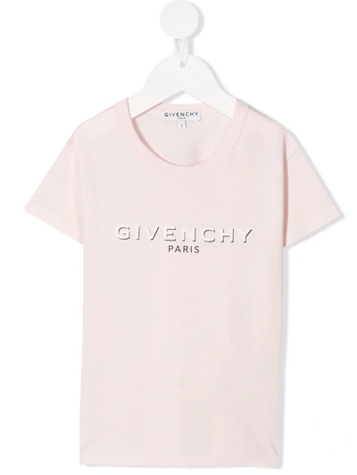 Shop Givenchy Logo-print Short-sleeved T-shirt In Pink