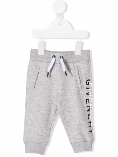 Shop Givenchy Logo-print Tracksuit Bottoms In Grey