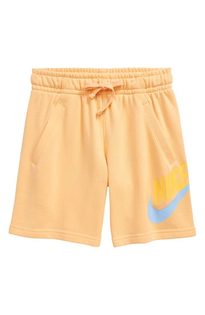 Shop Nike Sportswear Kids' Club Athletic Shorts In Orange Chalk