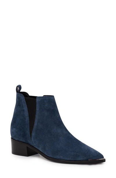 Shop Marc Fisher Ltd Yale Chelsea Boot In Ciano/ Black Suede