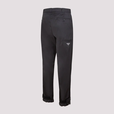 Shop Prada Re-nylon Skinny Pants In Black
