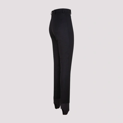 Shop Prada Wool Stretch Leggings Pants In Black