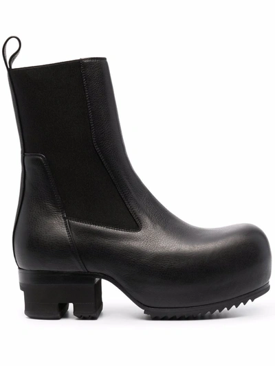 Shop Rick Owens Chunky-sole Leather Boots In Black