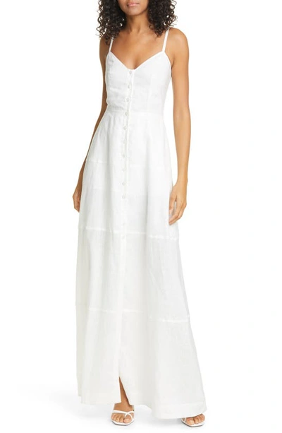 Shop A.l.c Selita Linen Maxi Dress In White