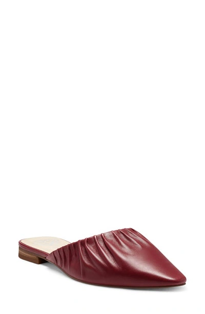 Shop Vince Camuto Pressen Ruched Mule In New Burgundy