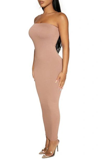 Shop Naked Wardrobe Meant Tu-be Maxi Dress In Coco
