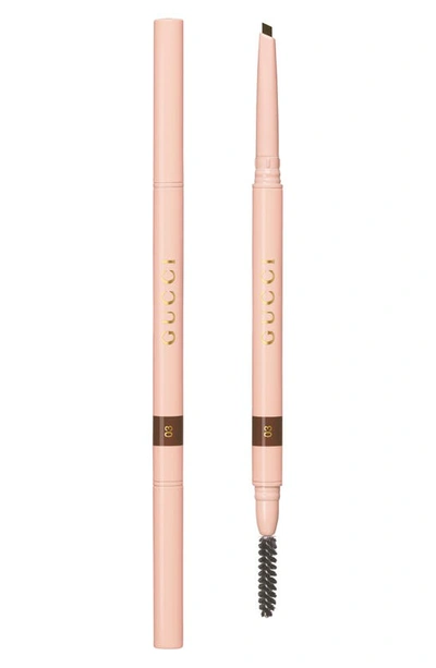 Shop Gucci Stylo À Sourcils Waterpoof Eyebrow Pencil In 03 Chatain