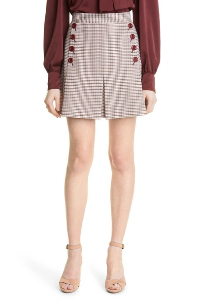 Shop Chloé Houndstooth Miniskirt In Multicolor 1