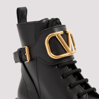 Shop Valentino Garavani  Combat Boots Shoes In Black