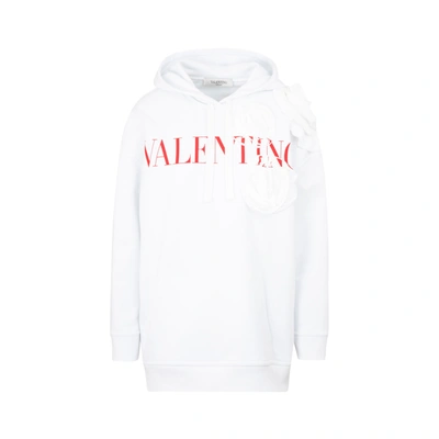 Shop Valentino Atelier Blossom Sweatshirt In White