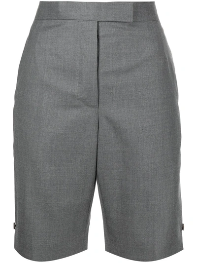 Shop Thom Browne Tailored High-waist Shorts In Grau