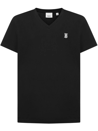 Shop Burberry T-shirts And Polos Black