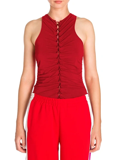 Shop Ben Taverniti Unravel Project Women's Lace-up Racerback Bodysuit - Red - Size M