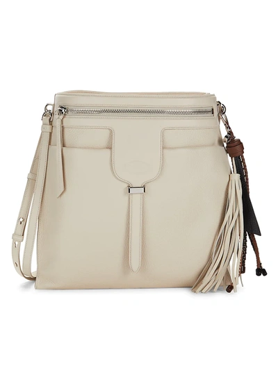 Shop Tod's Women's Leather Shoulder Bag - White