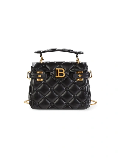 Shop Balmain Women's B Buzz Quilted Leather Backpack - Black