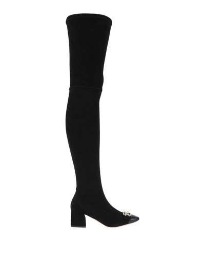 Shop Elisabetta Franchi Knee Boots In Black