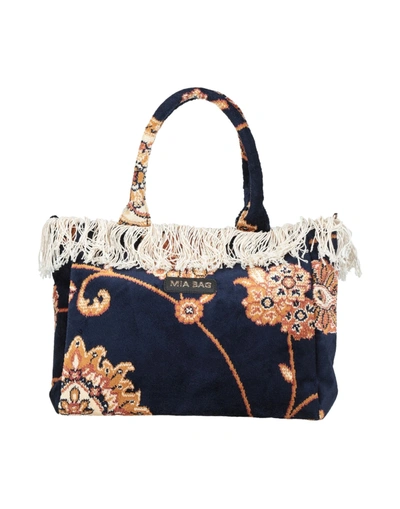 Shop Mia Bag Handbags In Dark Blue