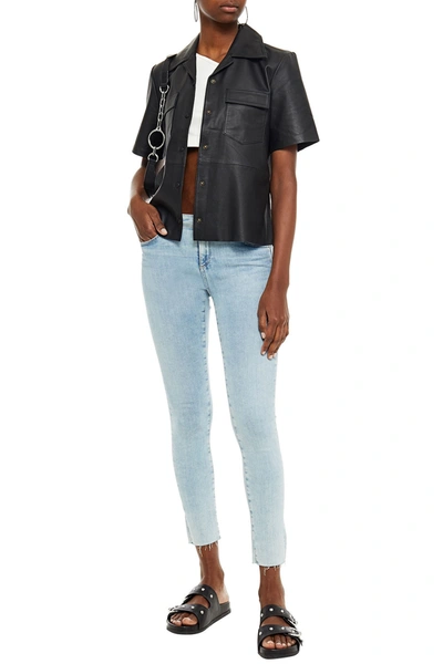 Shop Ag Faded Mid-rise Skinny Jeans In Light Denim