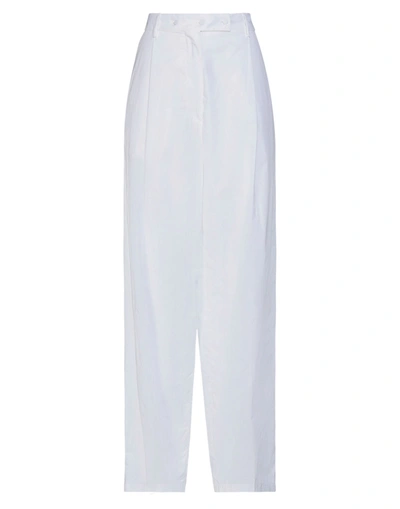 Shop Maison Fl Neur Maison Flâneur Woman Pants White Size 6 Cotton