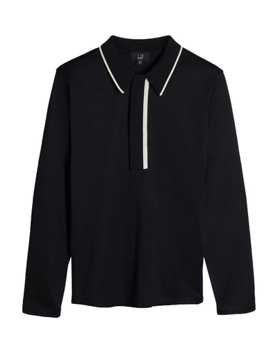 Shop Dunhill Man Polo Shirt Black Size Xxl Cotton