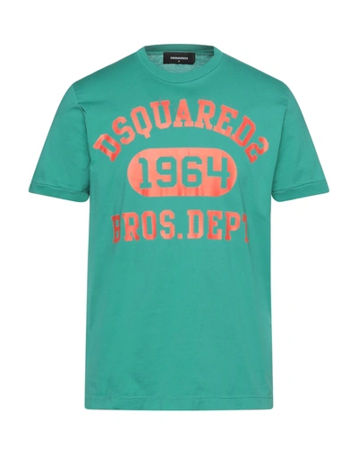 Shop Dsquared2 T-shirts In Green