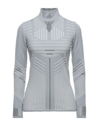 Shop Prada Woman T-shirt Grey Size 4 Polyester, Cotton