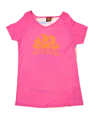 Shop Sundek Toddler Girl T-shirt Fuchsia Size 6 Viscose, Polyester In Pink