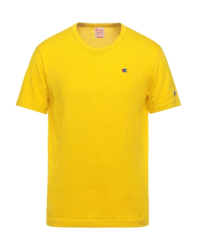 Shop Champion Man T-shirt Yellow Size S Cotton