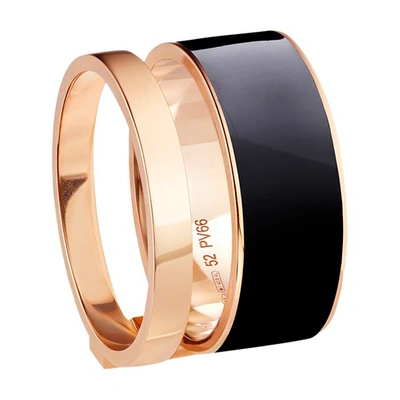 Shop Repossi Berbere Chromatic Ring 2 Rows In Pink Gold