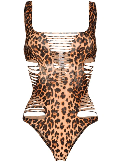 AGENT P DAKOTTA SWIMSUIT CUTOUT LEOPARD