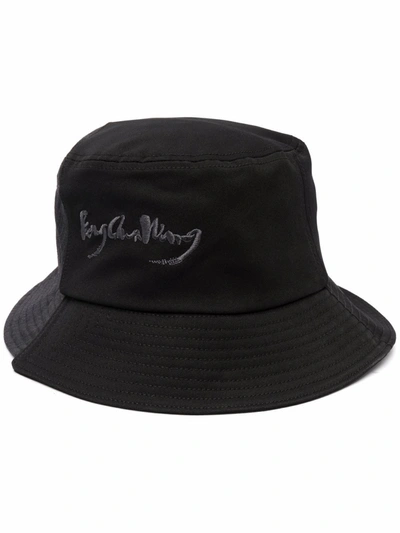 Shop Feng Chen Wang Embroidered Bucket Hat In 黑色