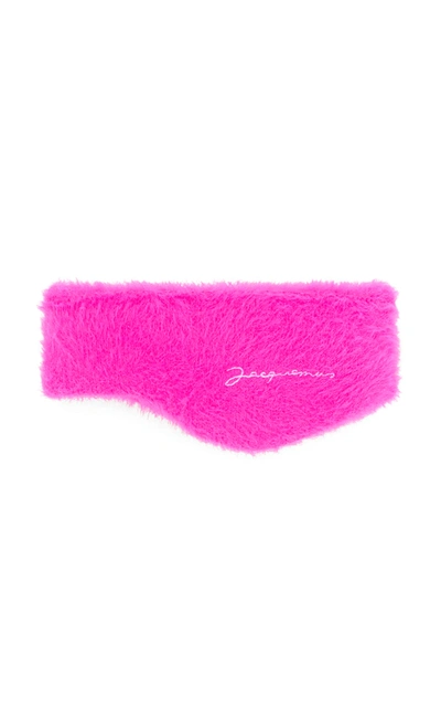 Shop Jacquemus Women's Le Bandeau Neve Headband In White,pink