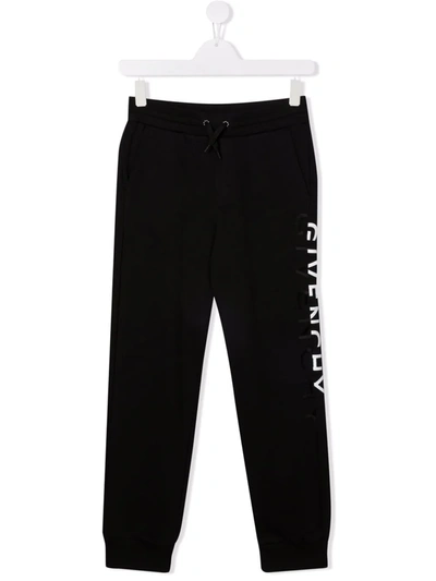 Shop Givenchy Logo-print Straight Joggers In 黑色